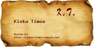 Kiska Tímea névjegykártya