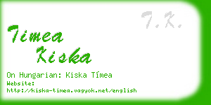 timea kiska business card